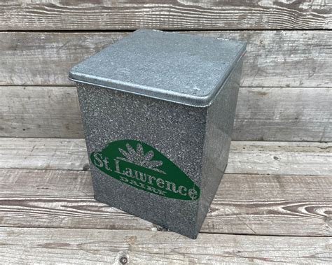 antique metal milk box|galvanized metal milk box.